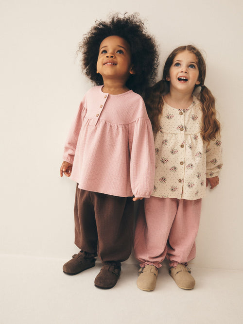 Dsiney Kidz - Pink Long Sleeve Blouse and Bloomer Trousers 4 Pack (3mths-7yrs) image 1