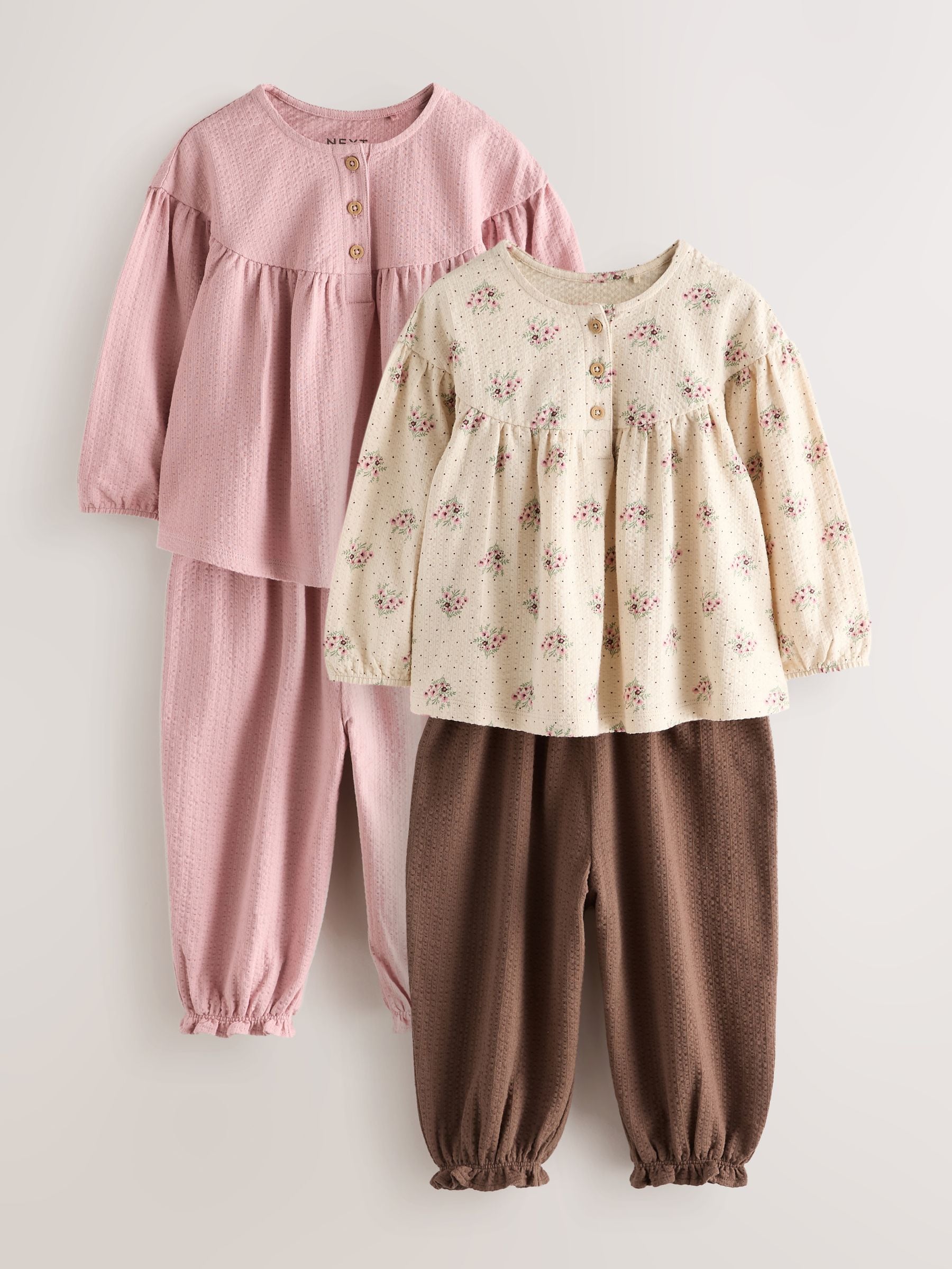 Pink Long Sleeve Blouse and Bloomer Trousers 4 Pack (3mths-7yrs) image 6
