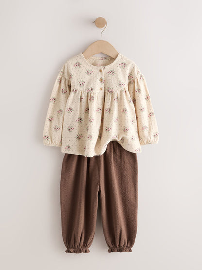 Pink Long Sleeve Blouse and Bloomer Trousers 4 Pack (3mths-7yrs) image 8