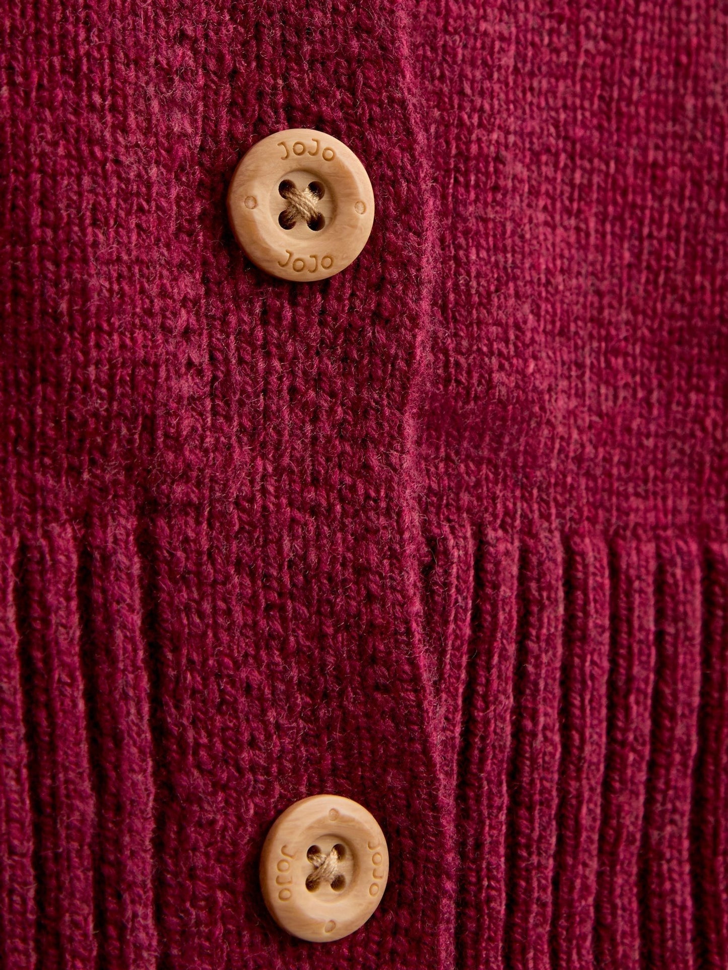 Dsiney Kidz - Jojo Maman Bébé Burgundy Floral Frill Collar Cardigan image 4