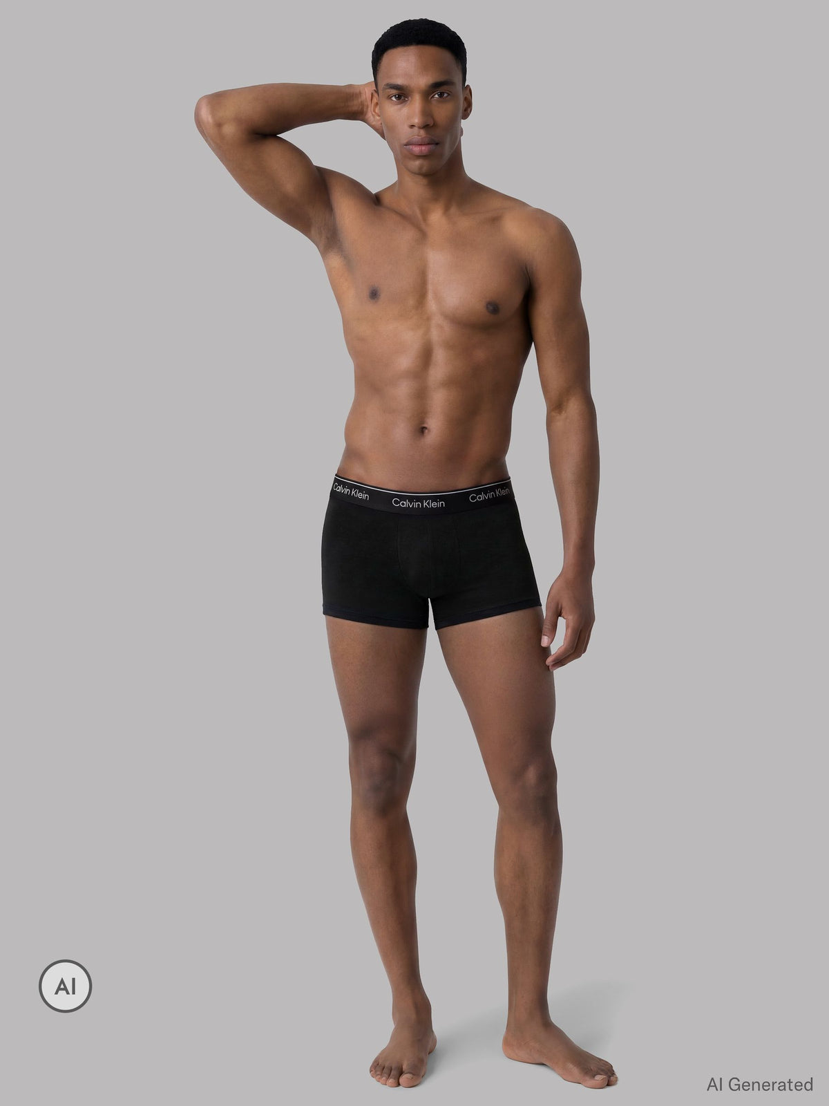 Dsiney Kidz - Calvin Klein Black/Green/Pink Waistband Icon Cotton Stretch Boxer Trunks 3 Pack image 2