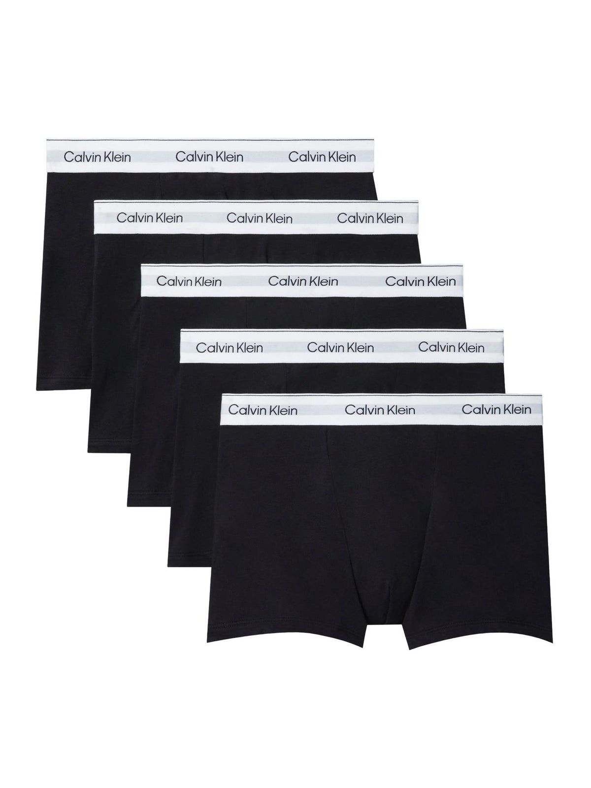 Dsiney Kidz - Calvin Klein Black Icon Cotton Stretch Relaxed Dart Trunks 5 Pack image 1