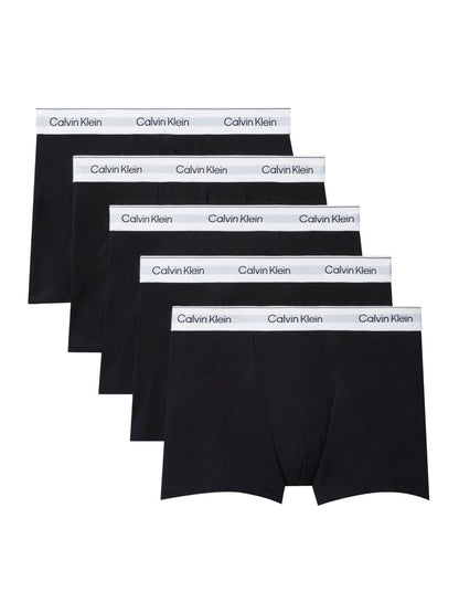 Dsiney Kidz - Calvin Klein Black Icon Cotton Stretch Relaxed Dart Trunks 5 Pack image 1