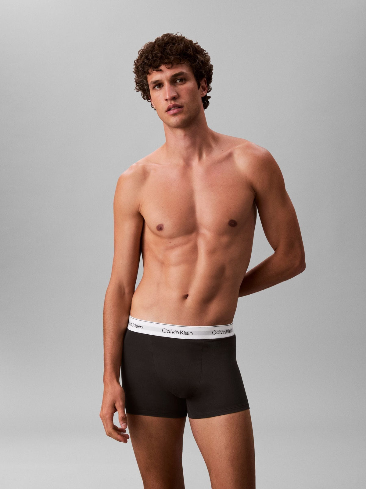 Dsiney Kidz - Calvin Klein Black Icon Cotton Stretch Relaxed Dart Trunks 5 Pack image 3