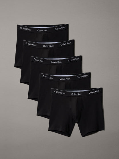Dsiney Kidz - Calvin Klein Black Ground Icon Cotton Stretch Boxer Trunks Set image 1