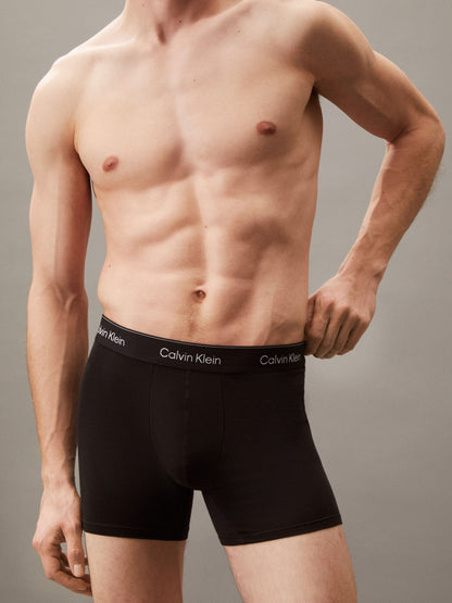 Dsiney Kidz - Calvin Klein Black Ground Icon Cotton Stretch Boxer Trunks Set image 2