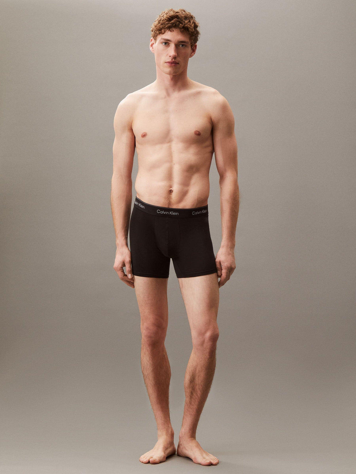 Dsiney Kidz - Calvin Klein Black Ground Icon Cotton Stretch Boxer Trunks Set image 3