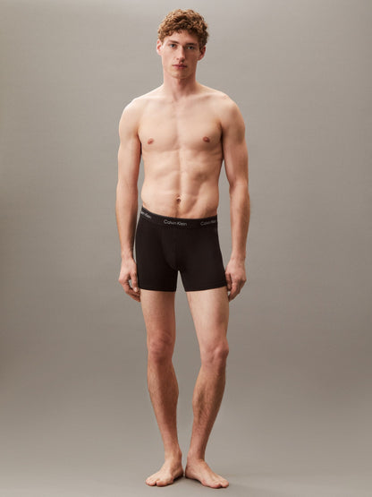Dsiney Kidz - Calvin Klein Black Ground Icon Cotton Stretch Boxer Trunks Set image 3