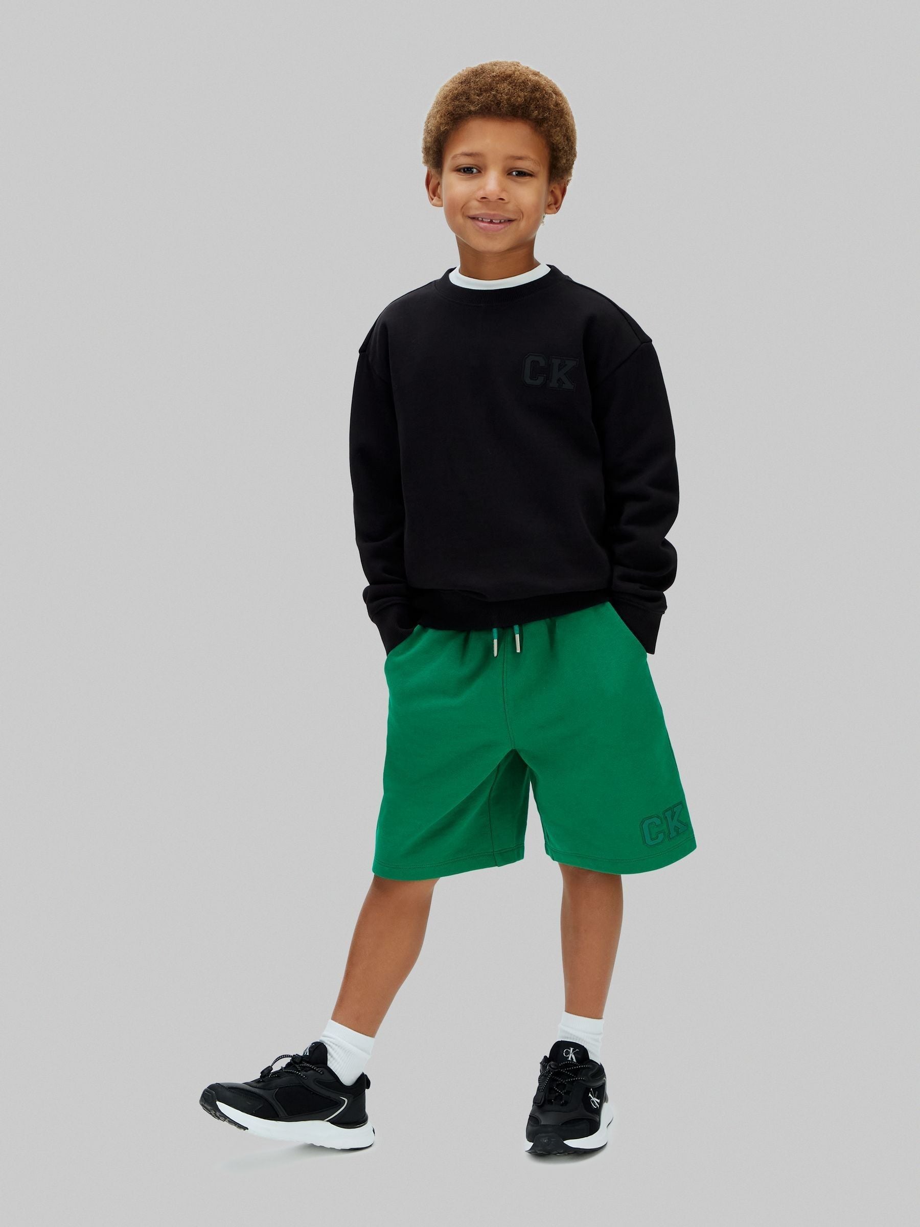 Calvin Klein Green Denim Cargo Shorts image 4