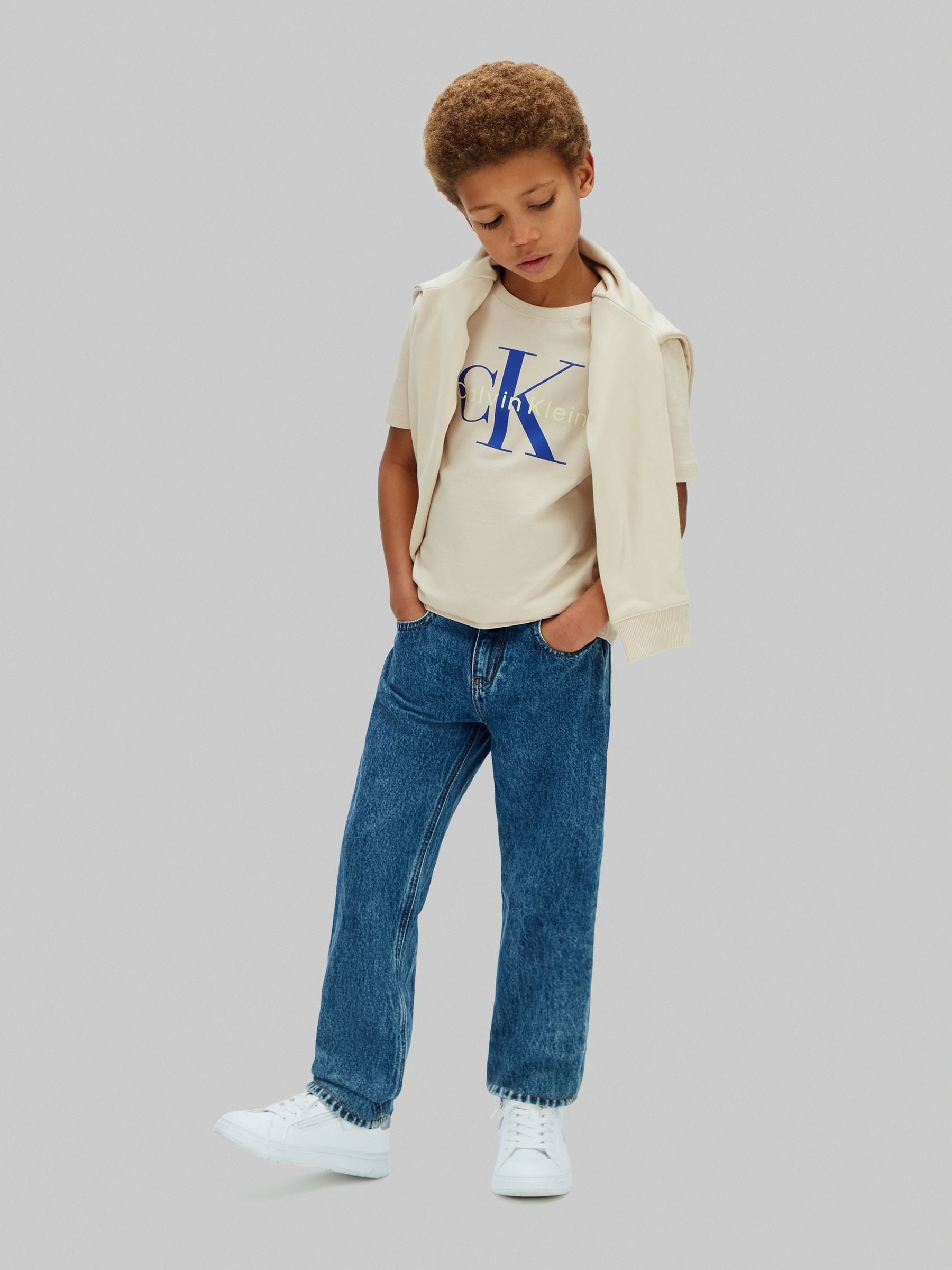 Dsiney Kidz - Calvin Klein Natural Short Sleeve Cotton T-Shirt image 2