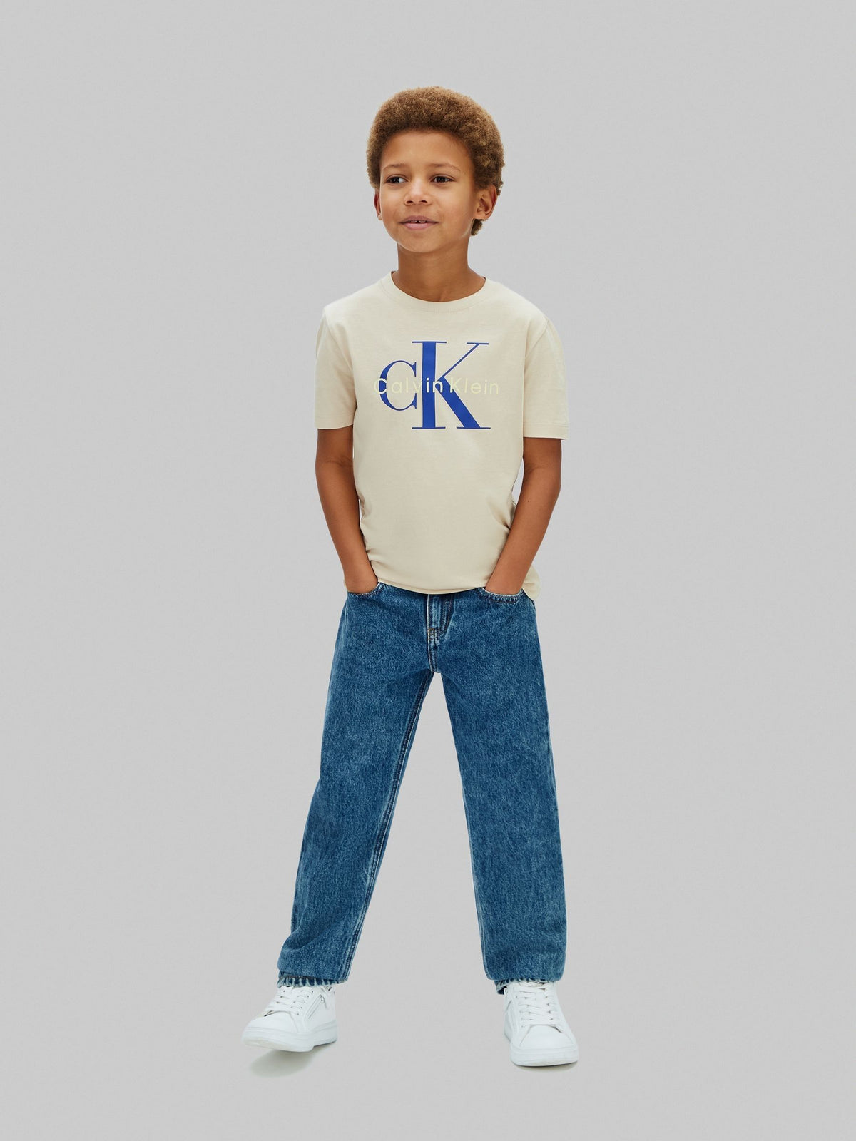 Dsiney Kidz - Calvin Klein Natural Short Sleeve Cotton T-Shirt image 3