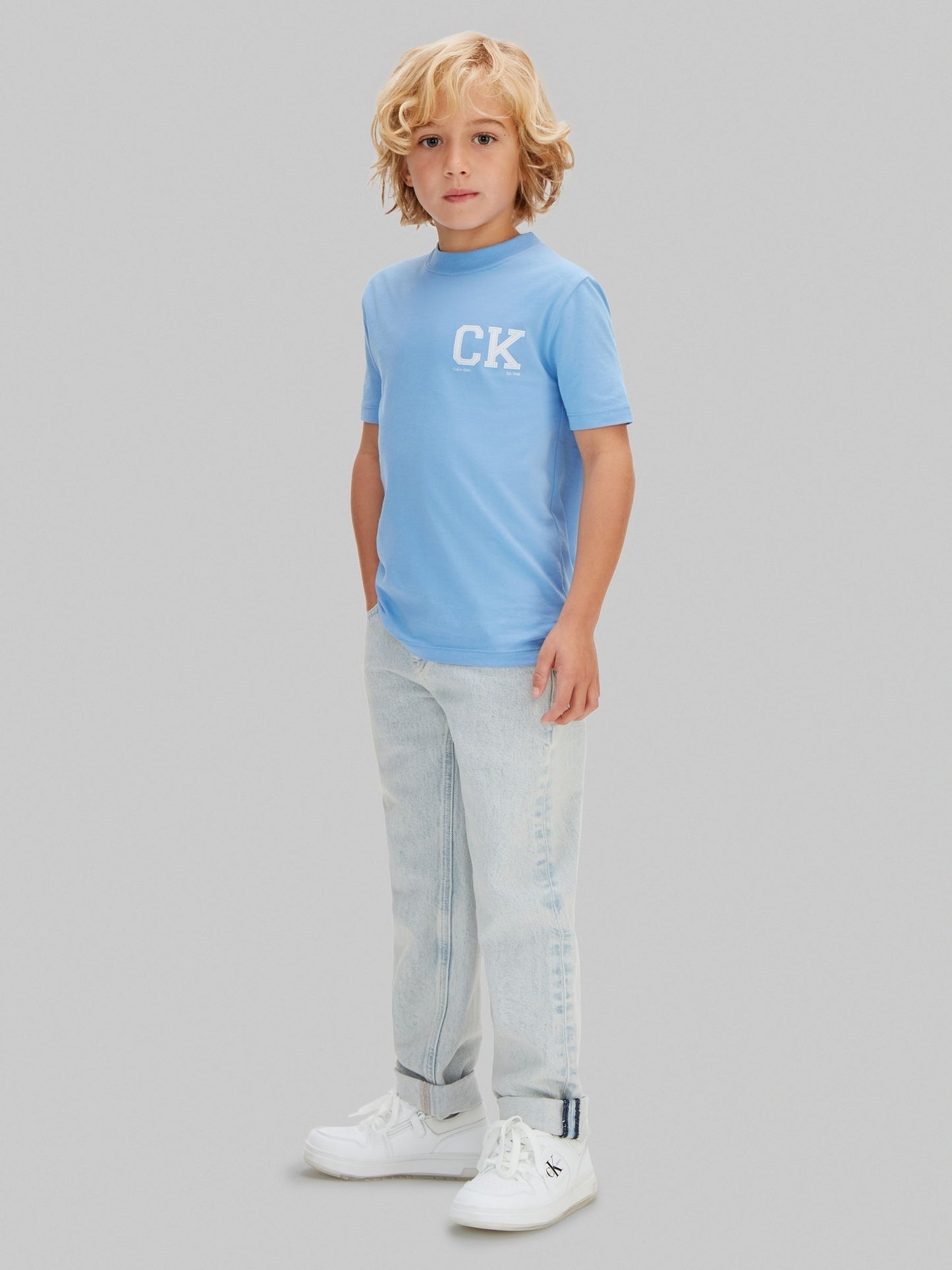 Calvin Klein Blue Short Sleeve Cotton T-Shirt image 3