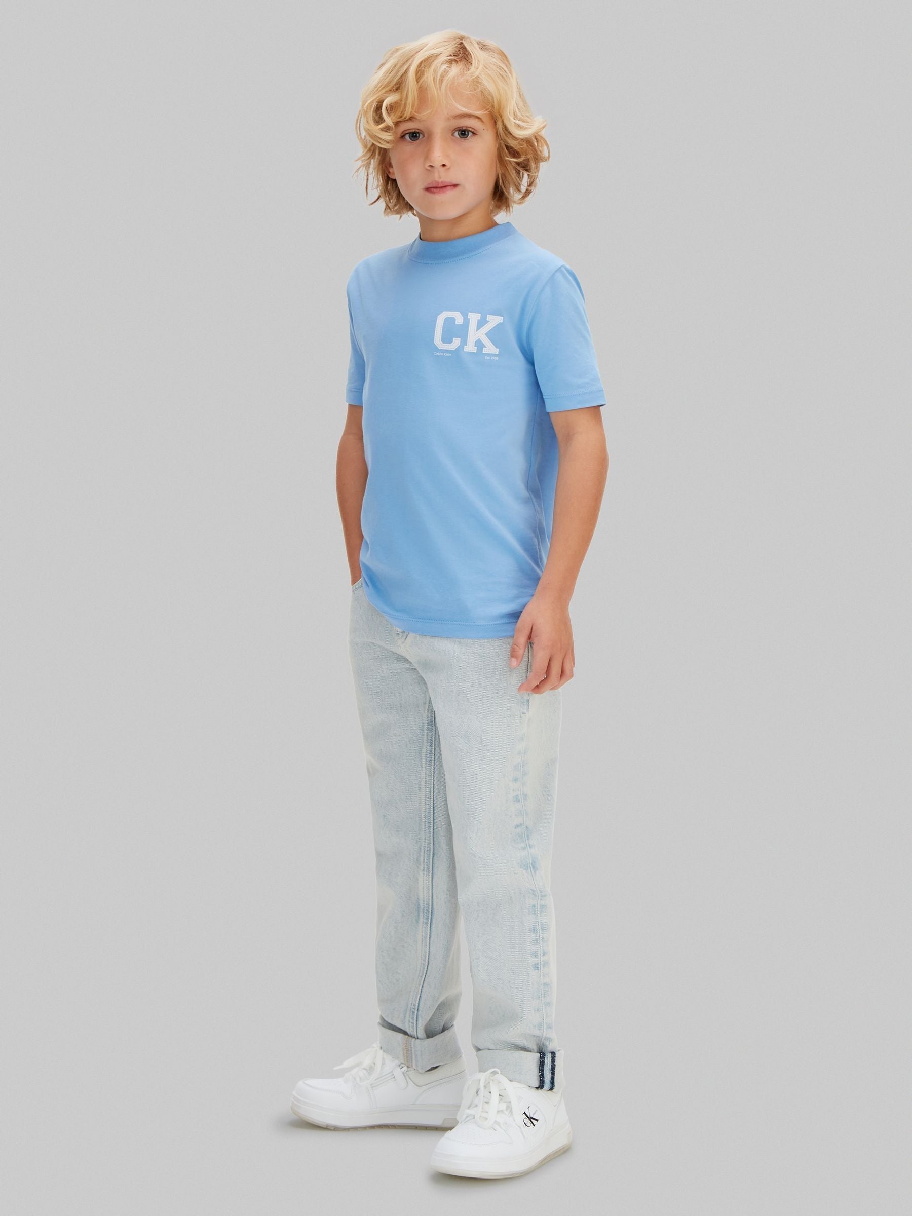 Calvin Klein Blue Short Sleeve Cotton T-Shirt image 3