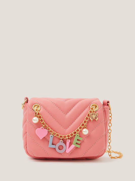 Monsoon Pink Love Charm Quilted Bag image 1