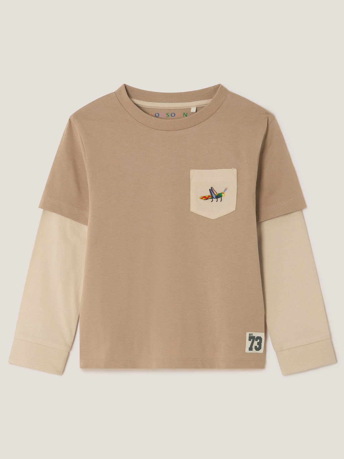 Monsoon Brown Explore Graphic Long Sleeve T-Shirt image 1