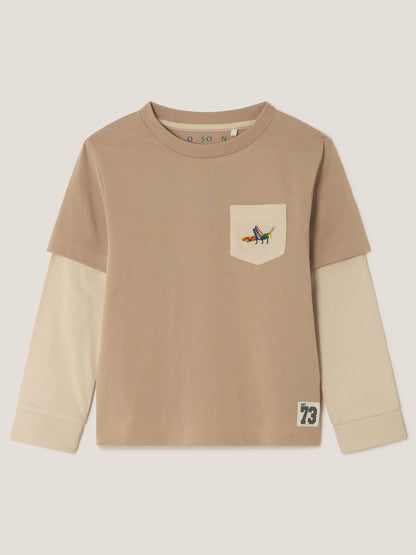 Monsoon Brown Explore Graphic Long Sleeve T-Shirt image 1