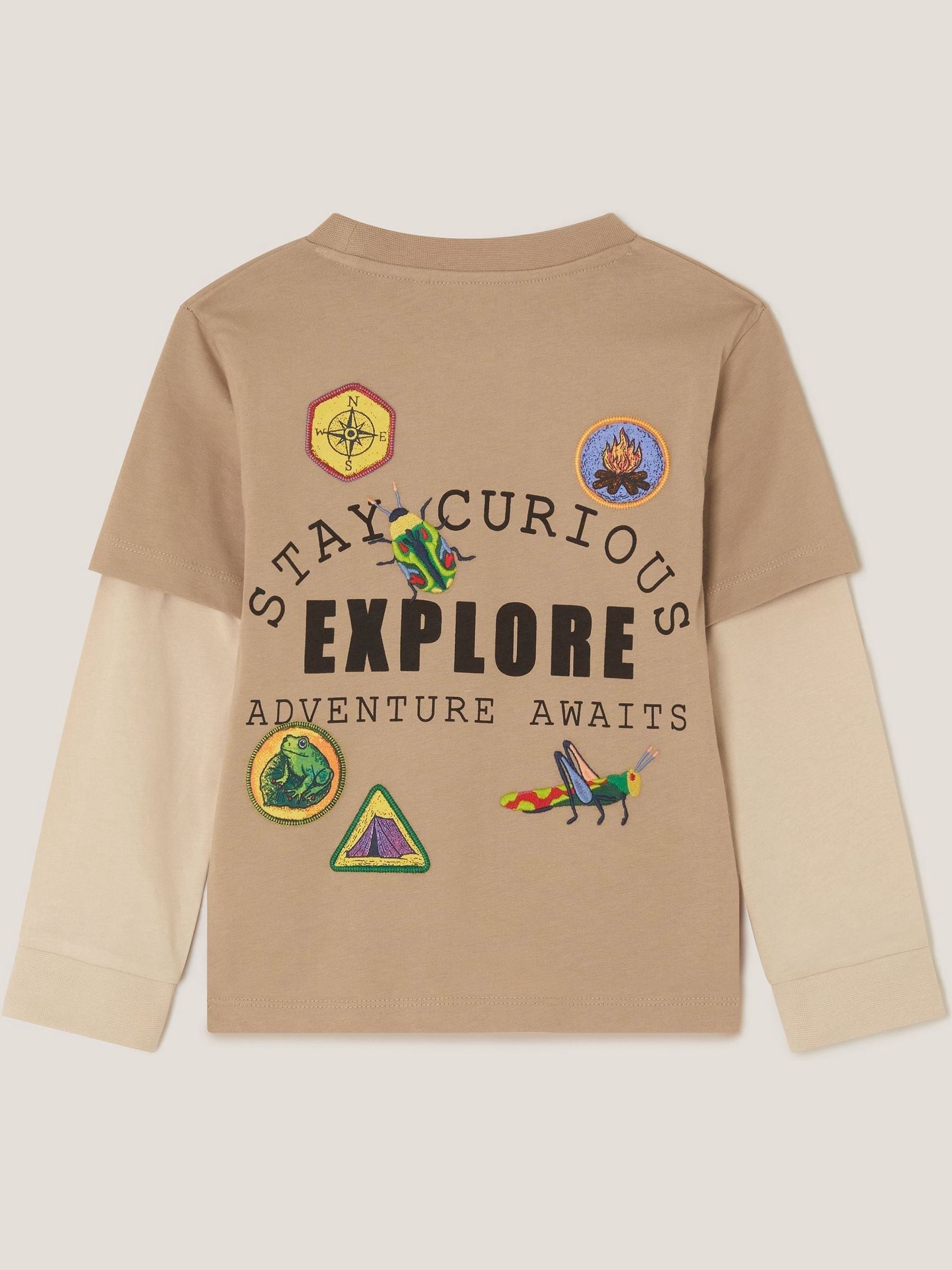 Monsoon Brown Explore Graphic Long Sleeve T-Shirt image 2