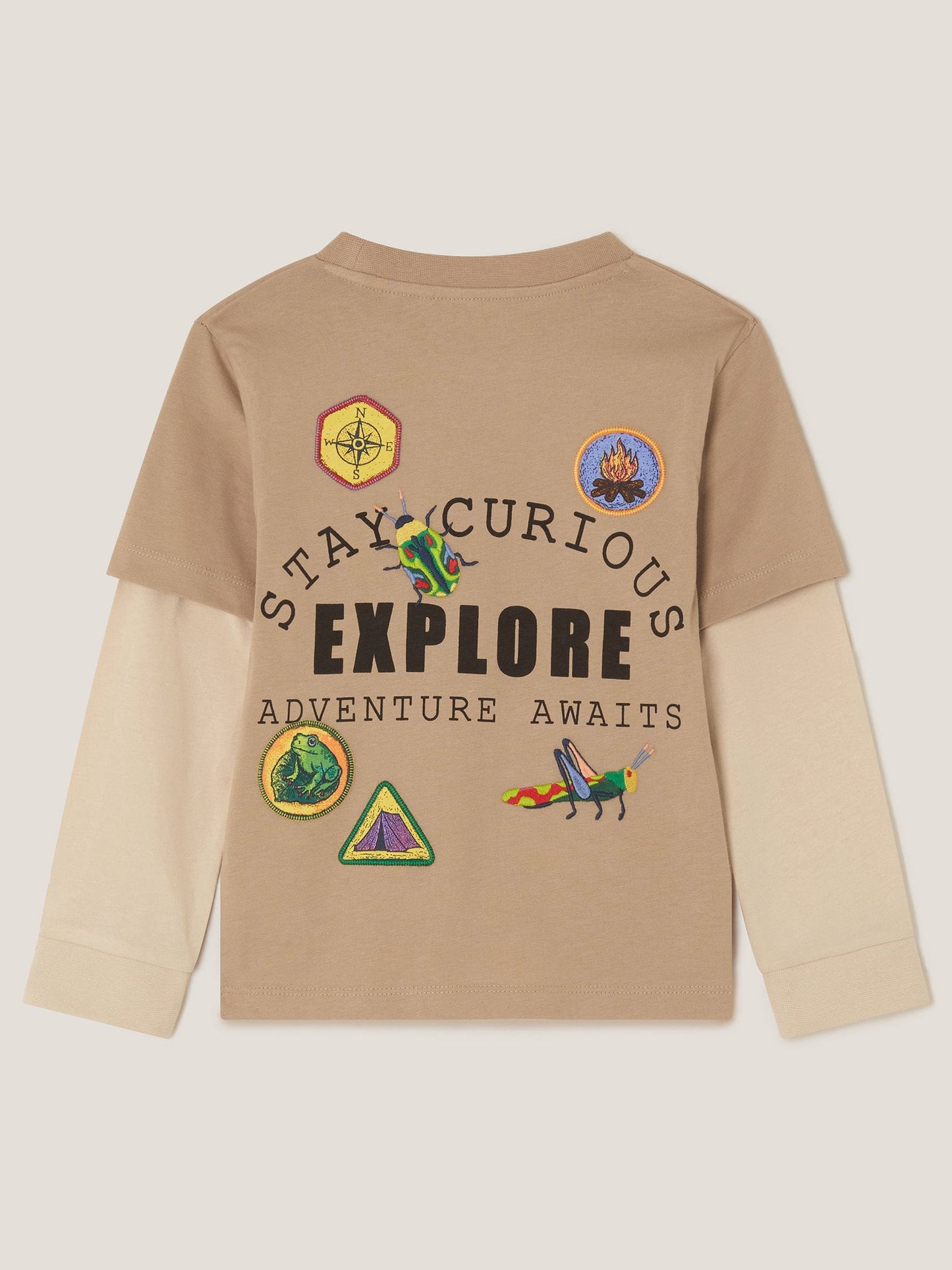 Monsoon Brown Explore Graphic Long Sleeve T-Shirt image 3