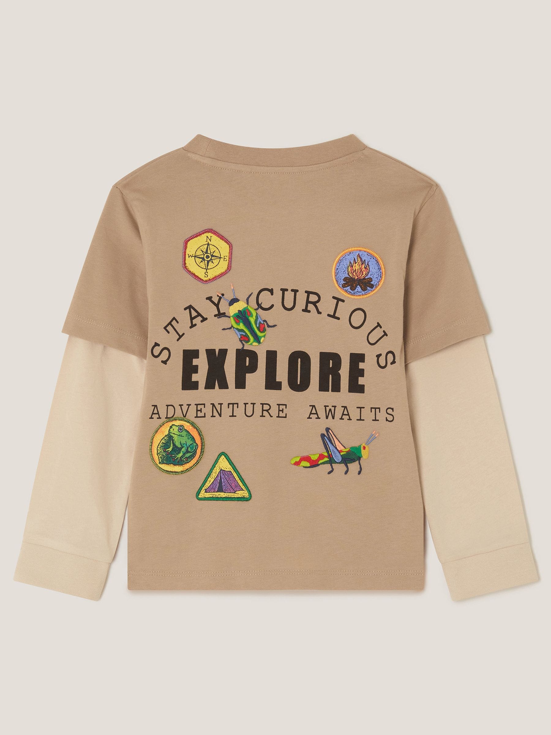 Monsoon Brown Explore Graphic Long Sleeve T-Shirt image 3