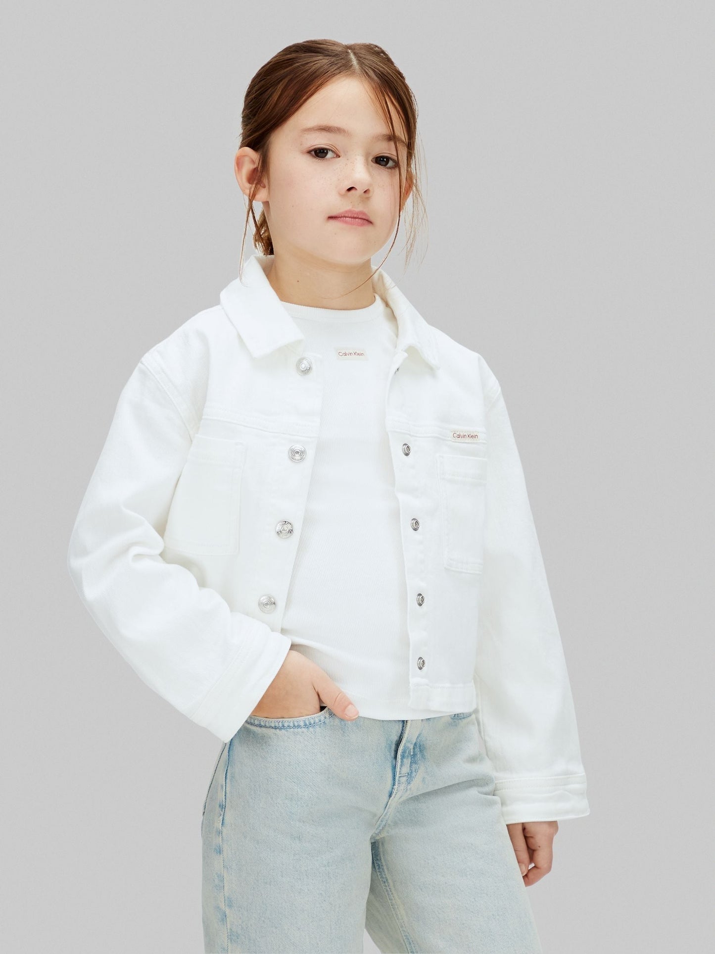 Dsiney Kidz - Calvin Klein White Denim Trucker Jacket image 3