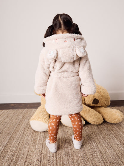 Beige Mouse Character Ears Fleece Dressing Gown (9mths-10yrs) - image 3