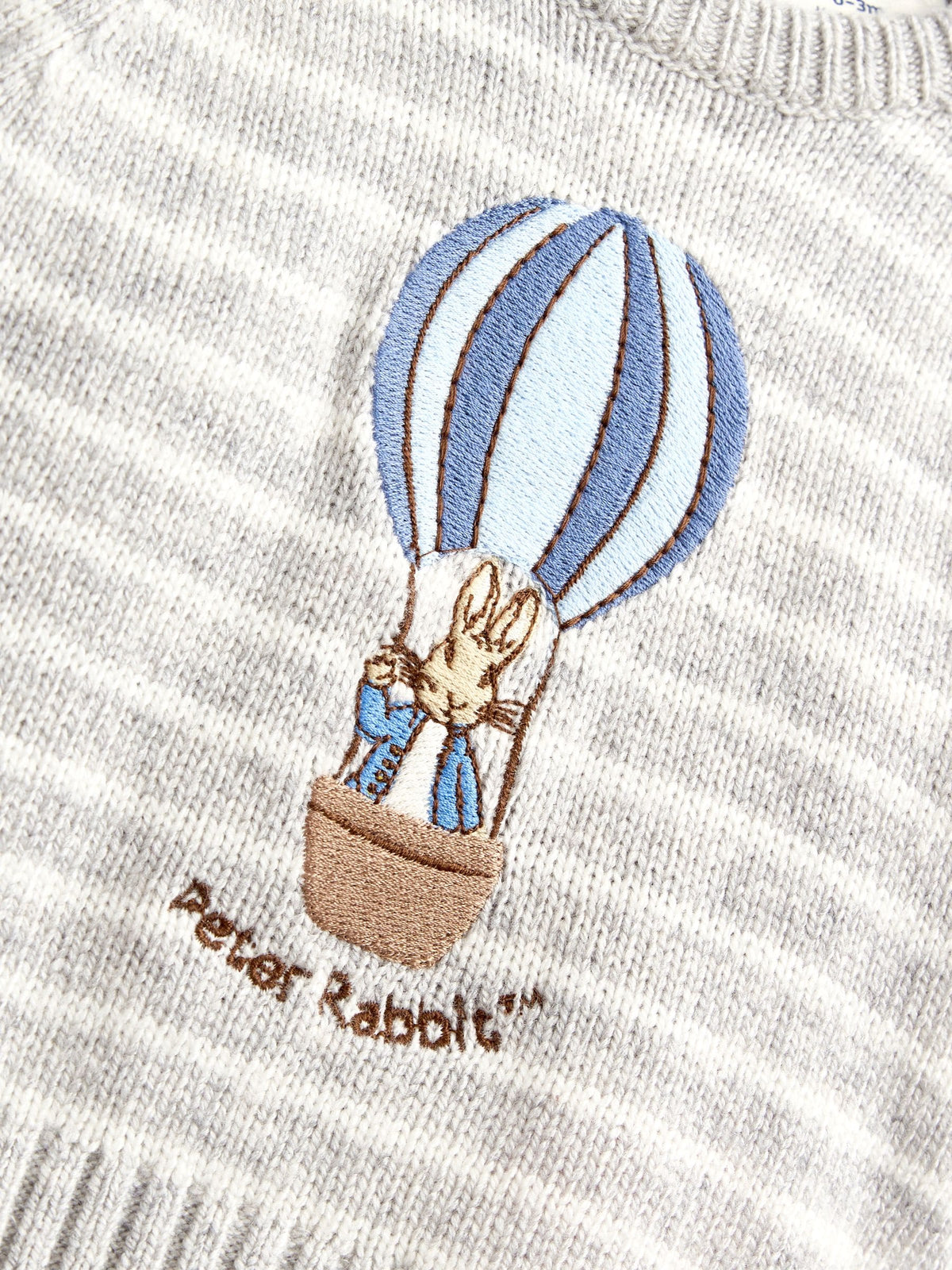 JoJo Maman Bébé Grey Peter Rabbit Knitted Jumper & Leggings Set - image 6