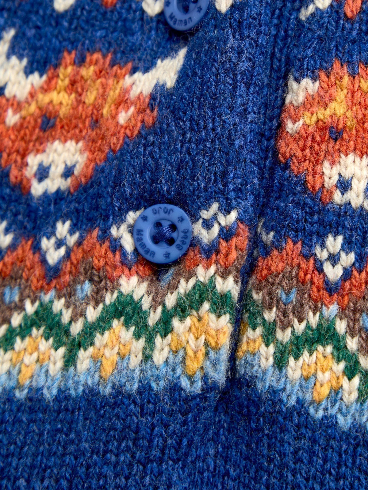 Dsiney Kidz - JoJo Maman Bébé Blue Highland Cow Fairisle Knitted Jumper image 4