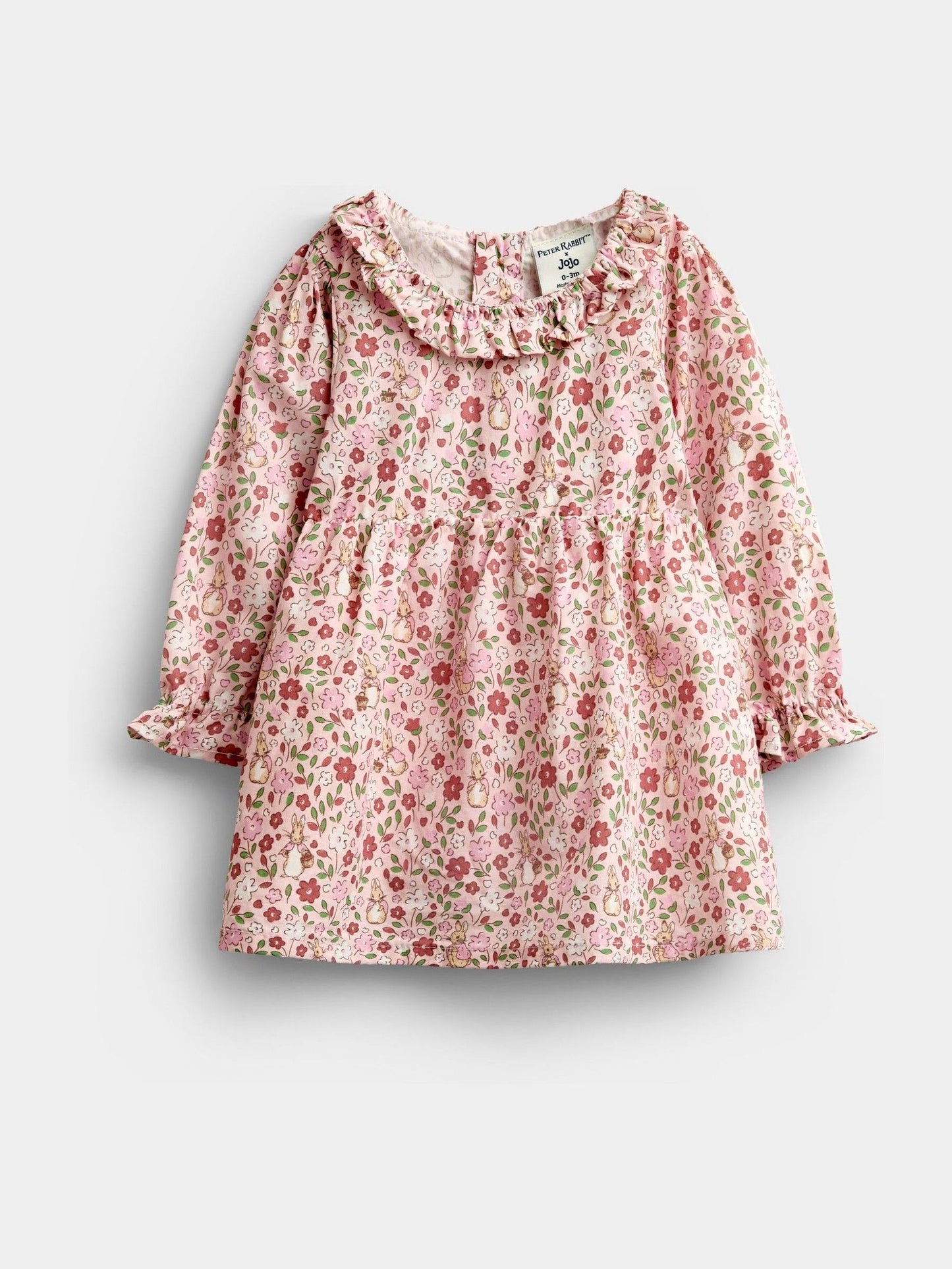 Dsiney Kidz - JoJo Maman Bébé Pink Floral Peter Rabbit Flopsy Knit Dress image 2