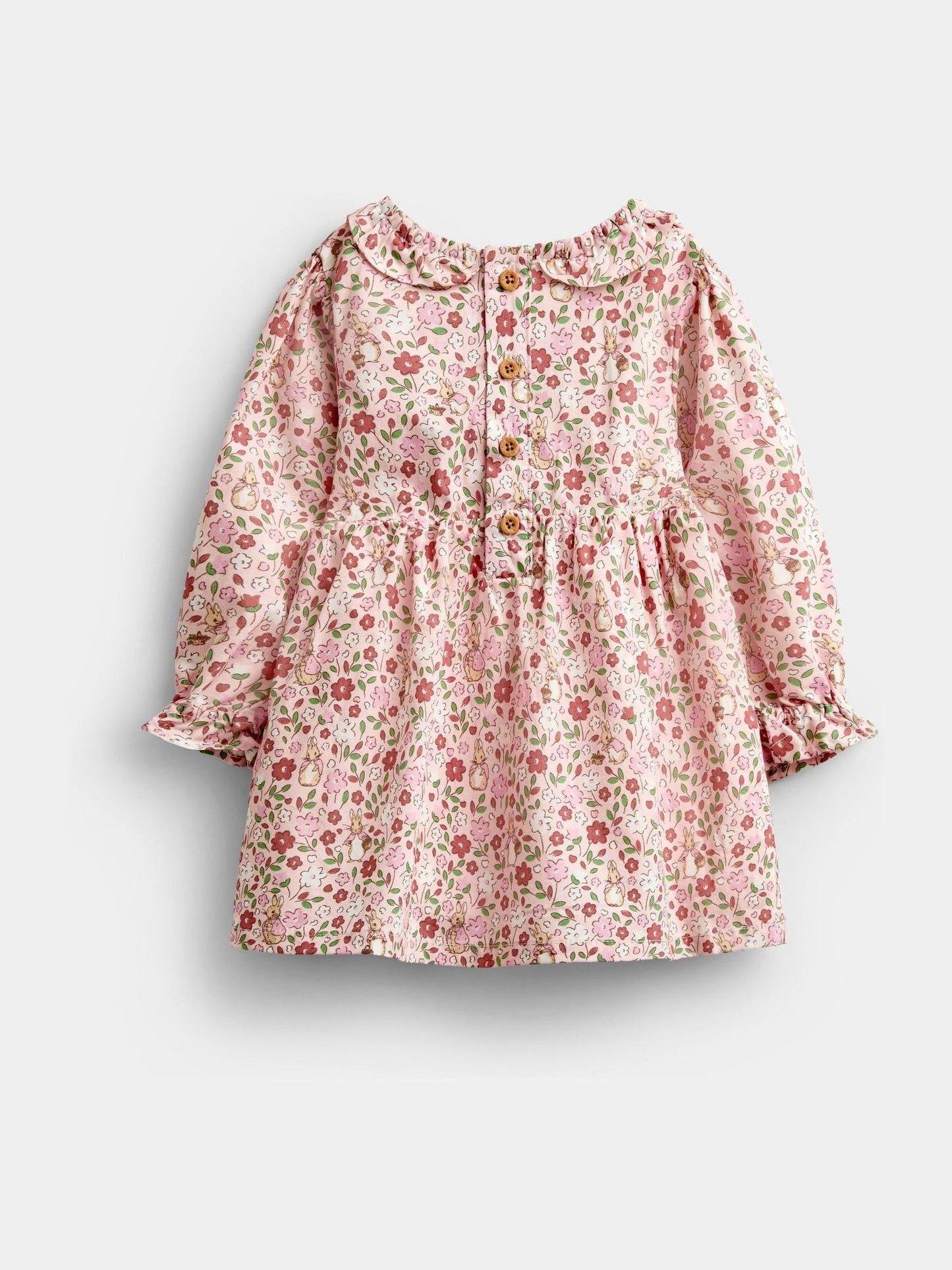 Dsiney Kidz - JoJo Maman Bébé Pink Floral Peter Rabbit Flopsy Knit Dress image 3