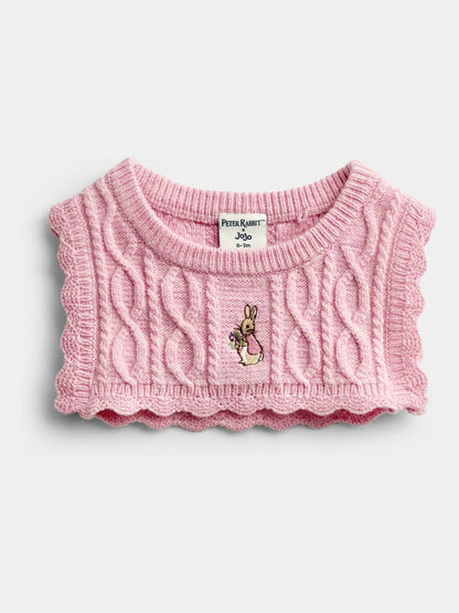 Dsiney Kidz - JoJo Maman Bébé Pink Floral Peter Rabbit Flopsy Knit Dress image 4