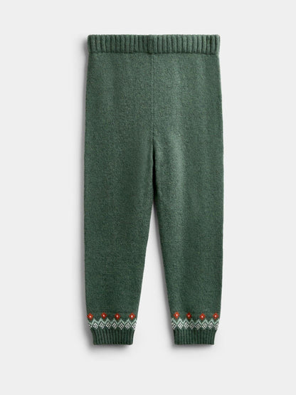 JoJo Maman Bébé Green Tractor Tractor Fairisle Knitted Jumper & Leggings Set - image 5