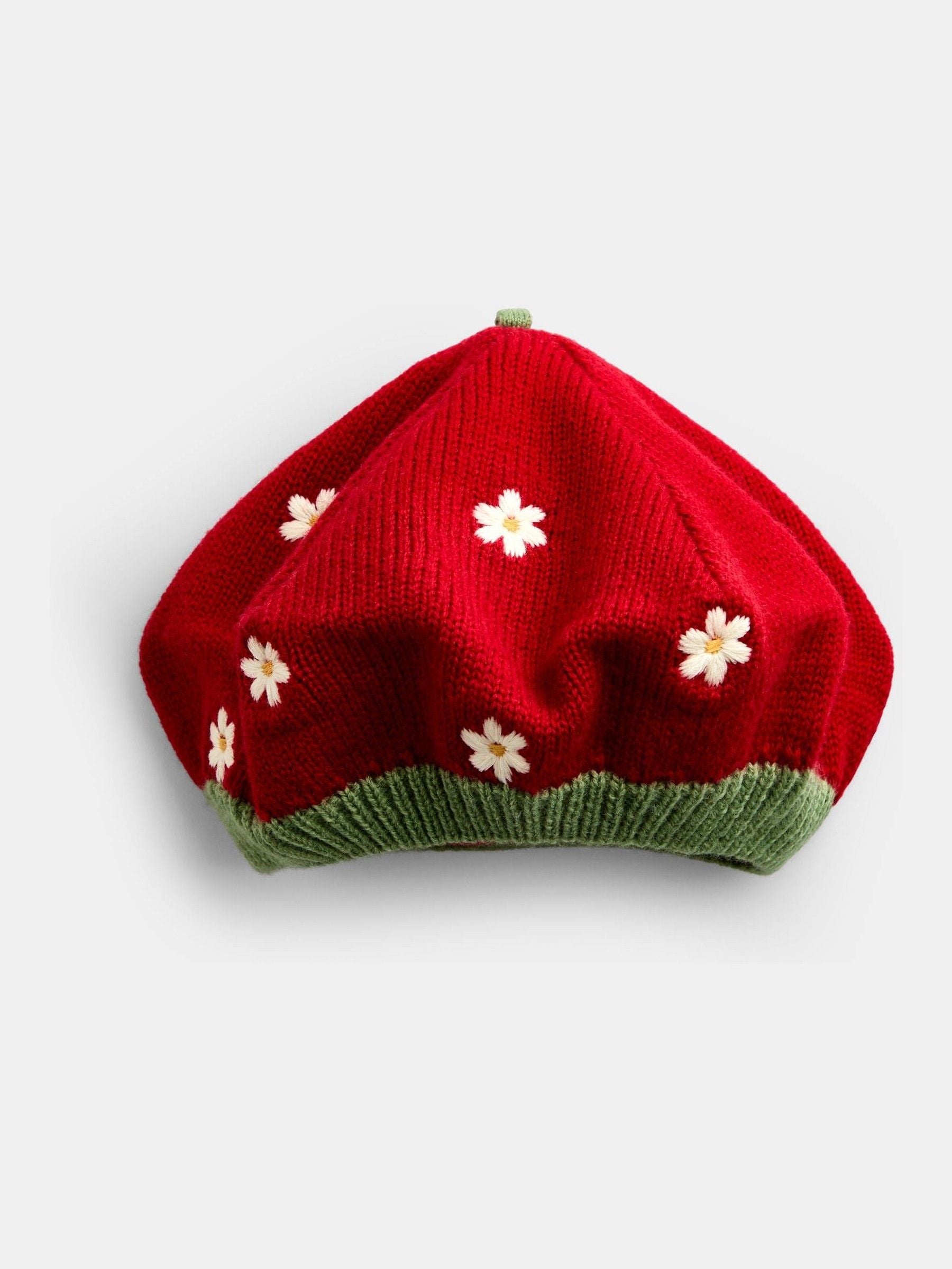 Dsiney Kidz - JoJo Maman Bébé Red Strawberry Cardigan & Beret Set image 5