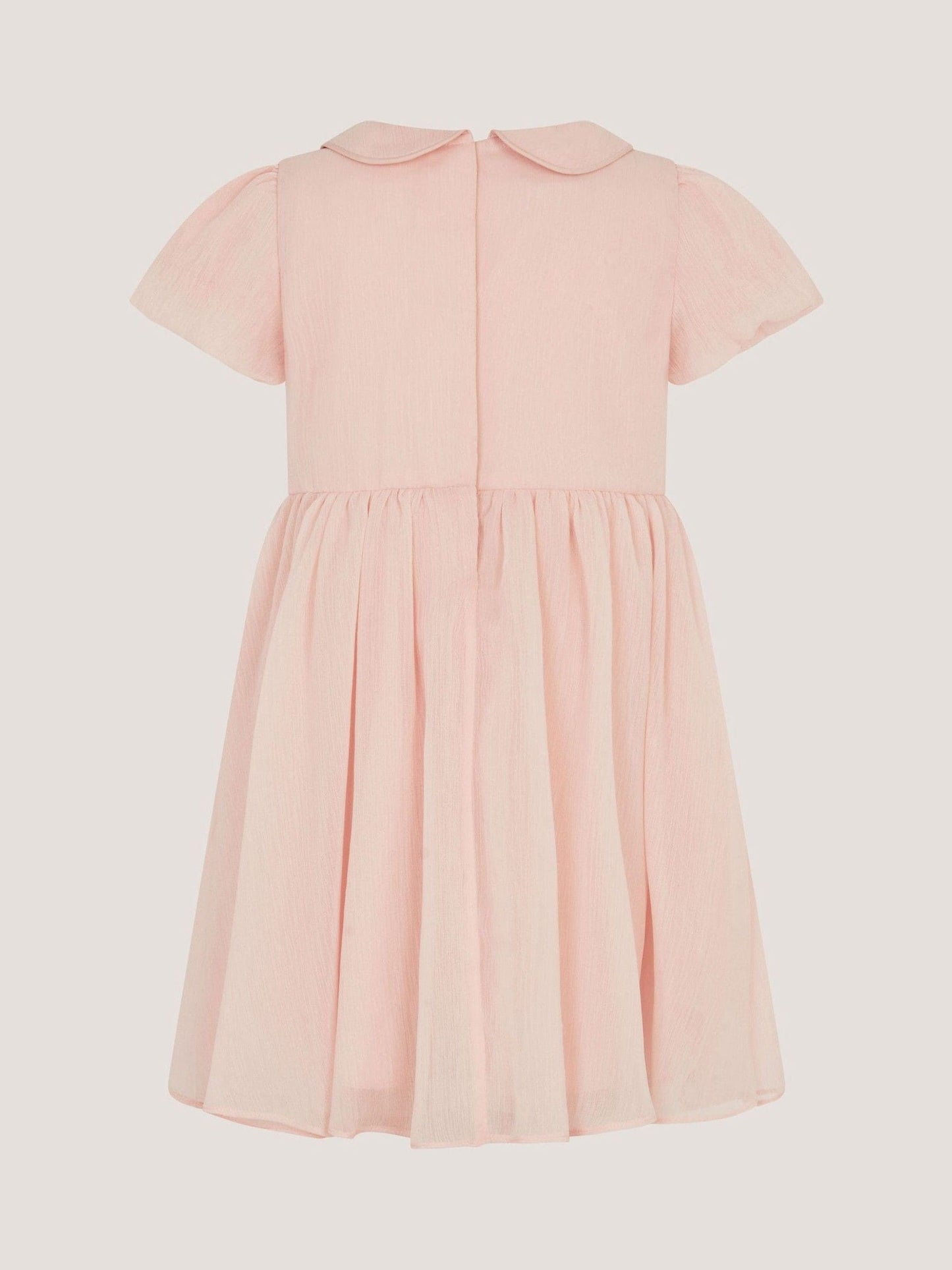 Monsoon Pink Baby Romee Puff Sleeve Embroidered Party Dress image 2