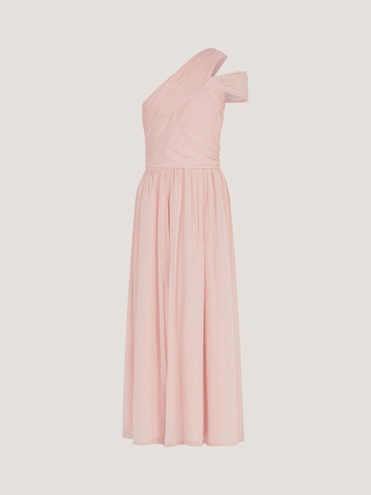 Dsiney Kidz - Monsoon Pale Pink Arianna One Shoulder Tulle Prom Dress image 2