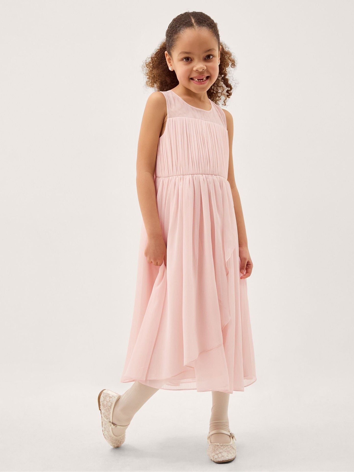Monsoon Pink Imogen Sleeveless Chiffon Party Dress image 1