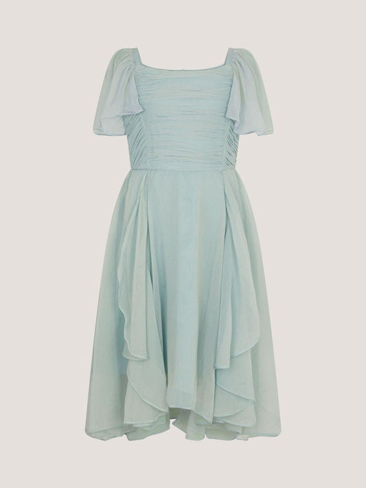 Monsoon Sage Green Joy Ruffle Chiffon Party Dress image 1