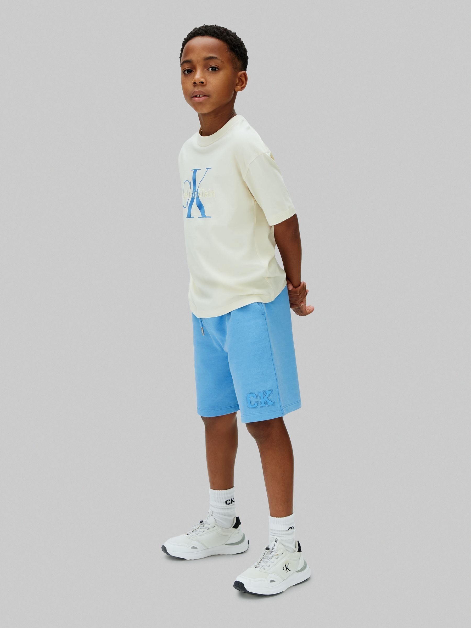 Calvin Klein Blue Denim Cargo Shorts image 1