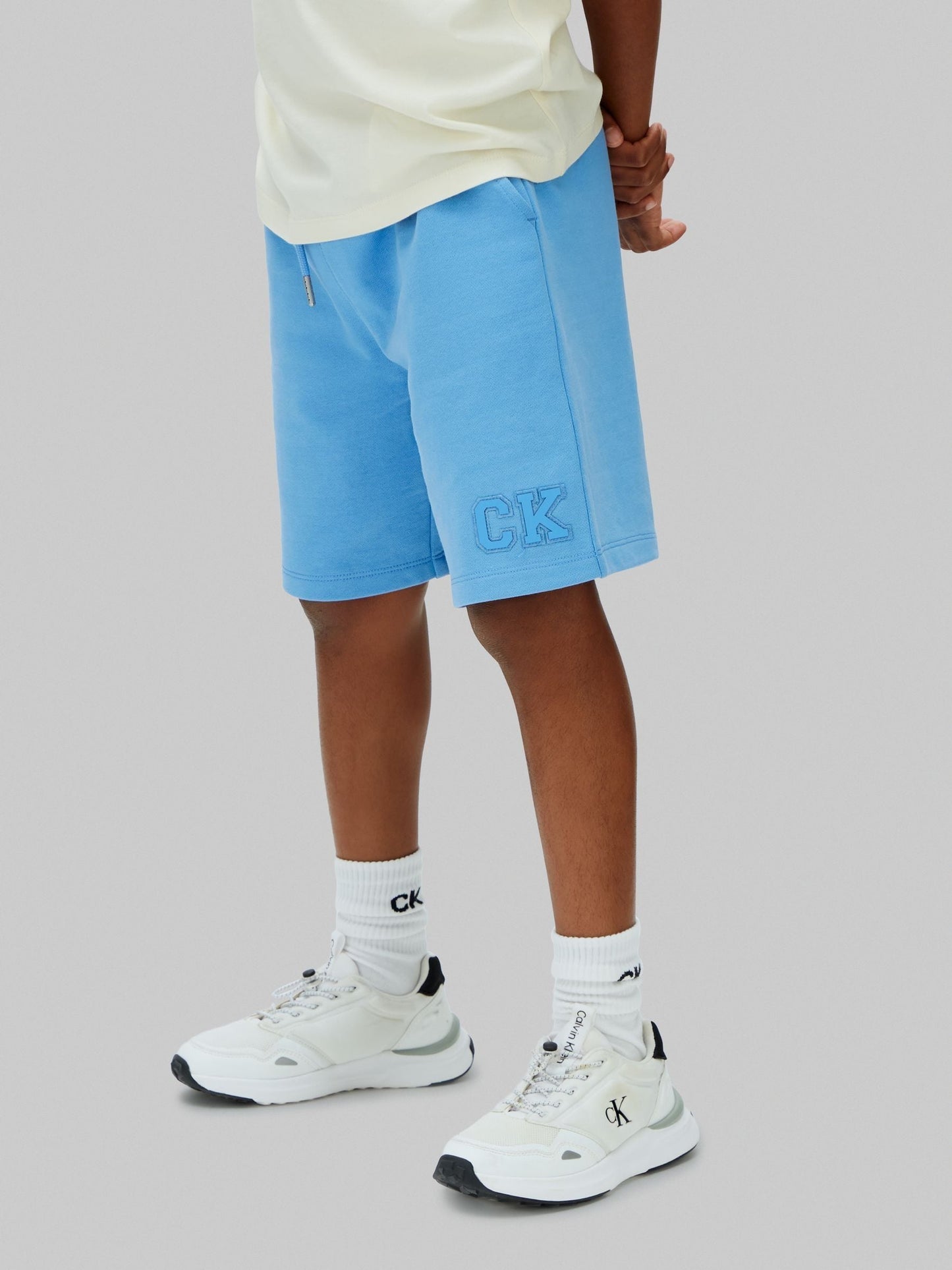 Calvin Klein Blue Denim Cargo Shorts image 3