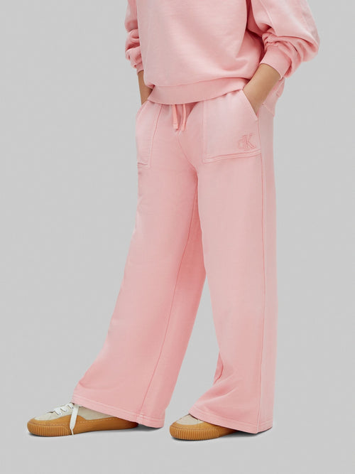 Calvin Klein Pink Wide Leg Trousers - Pigment Dyed image 1