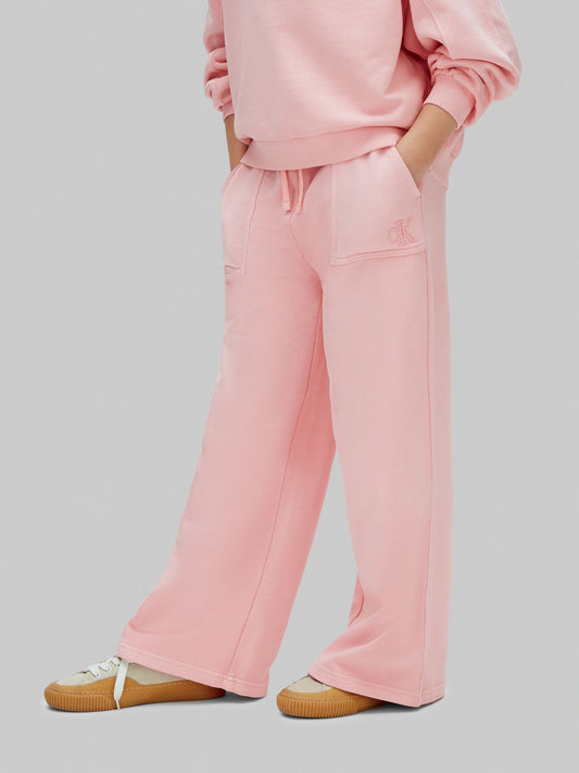 Calvin Klein Pink Wide Leg Trousers - Pigment Dyed image 1