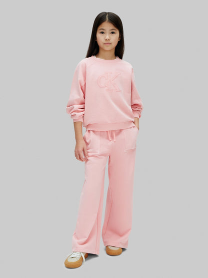 Calvin Klein Pink Wide Leg Trousers - Pigment Dyed image 3