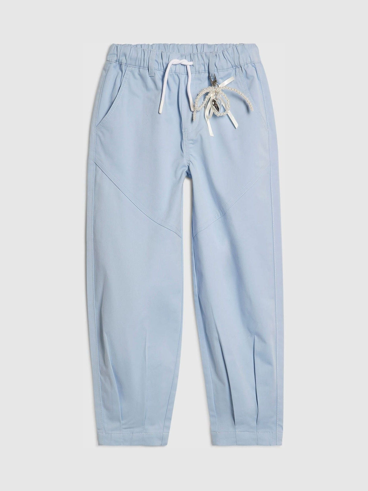 Dsiney Kidz - River Island Sky Blue Denim Cargo Trousers with Keyring image 1