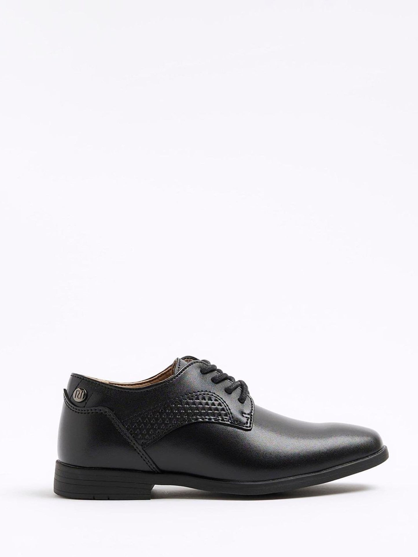 River Island Black Faux Leather Formal Lace up Shoes image 1
