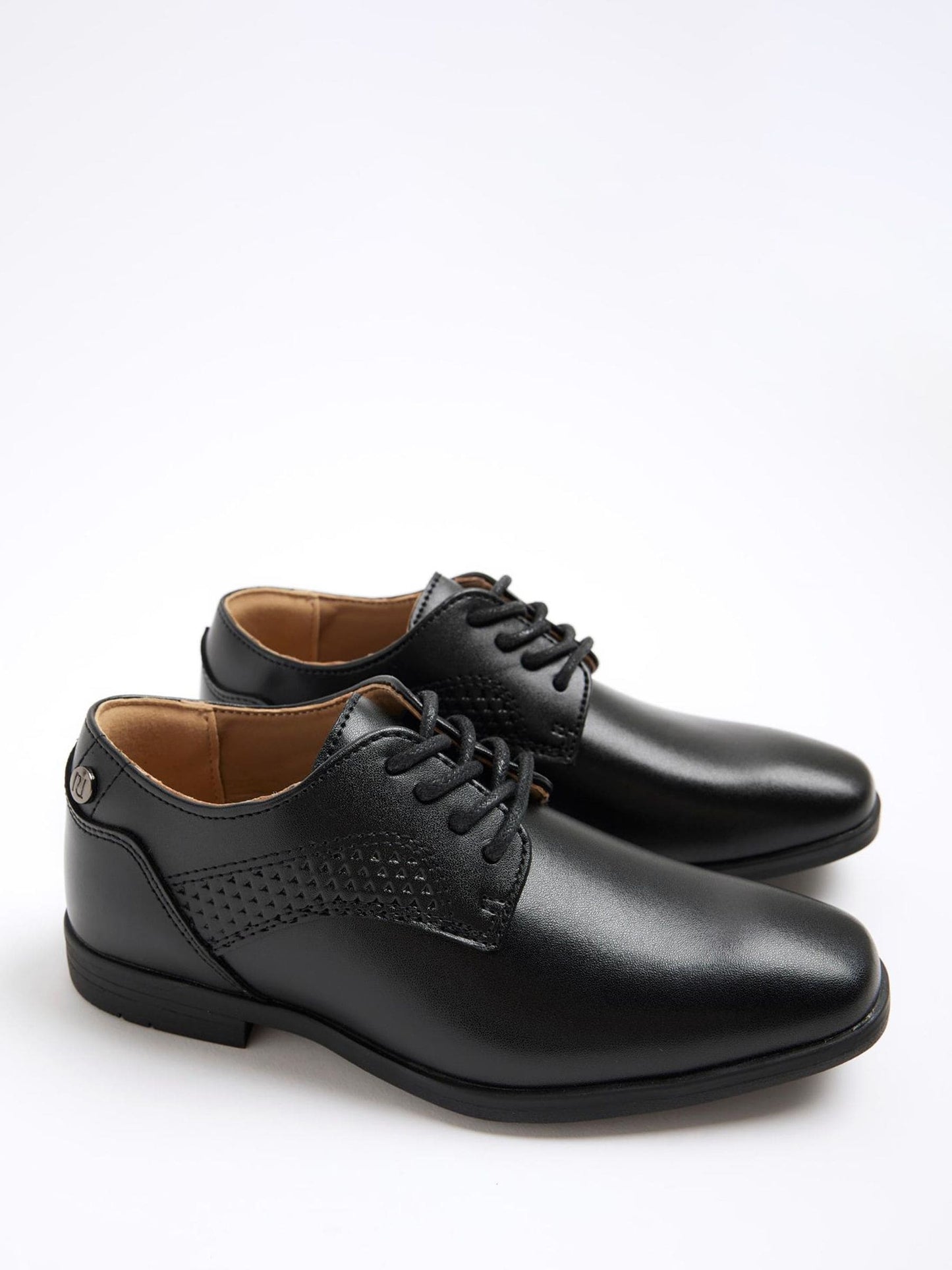 River Island Black Faux Leather Formal Lace up Shoes image 3