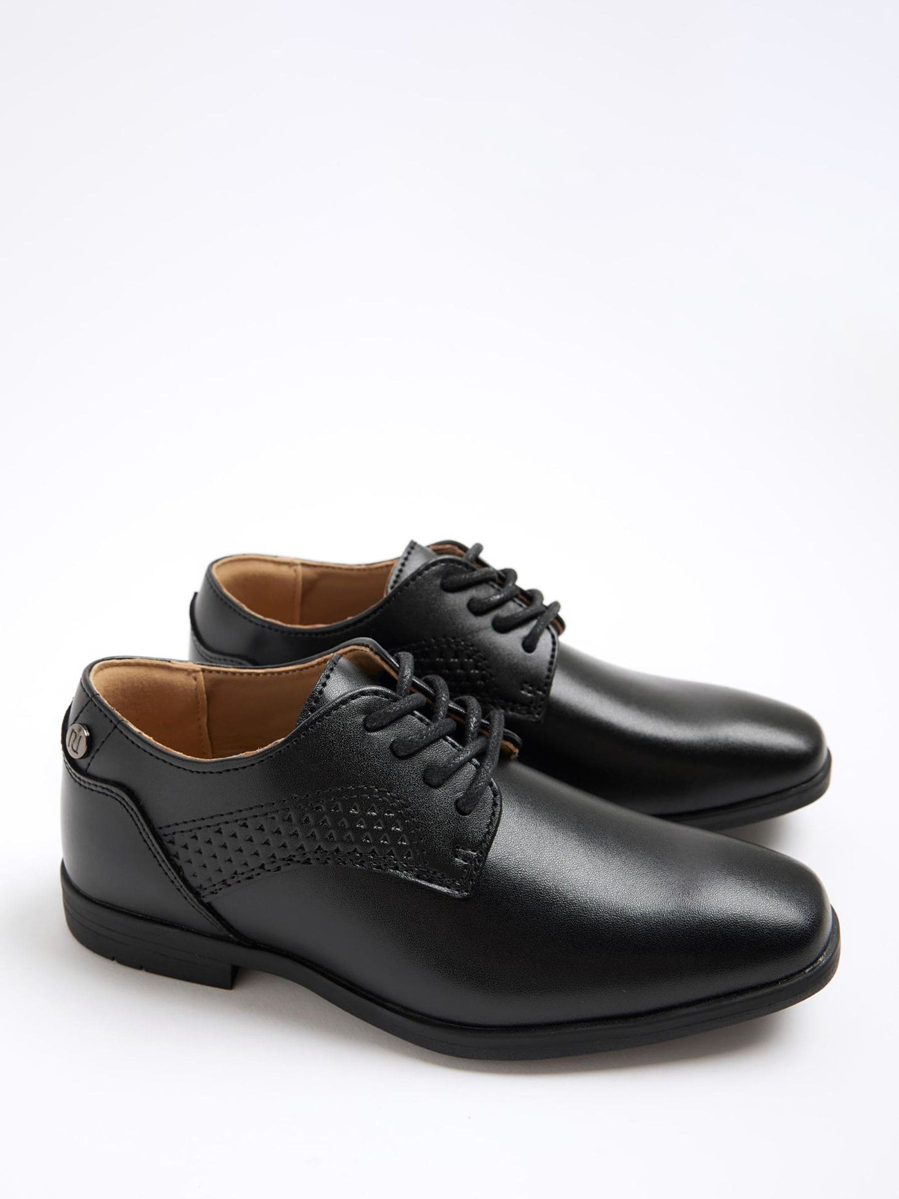 River Island Black Faux Leather Formal Lace up Shoes image 3