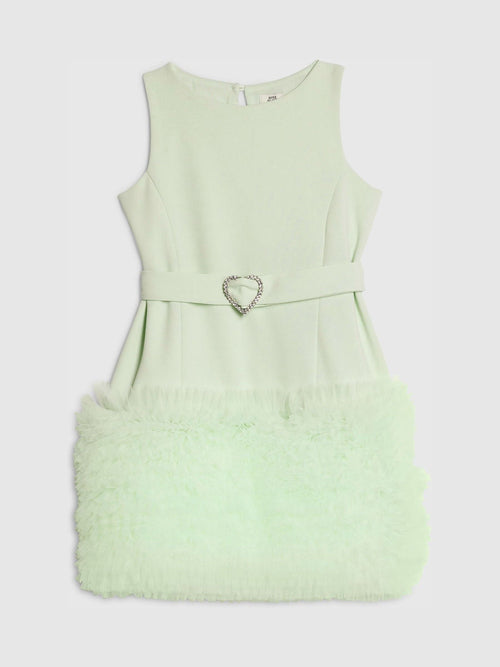 River Island Green 3D Organza Hem Dress image 1
