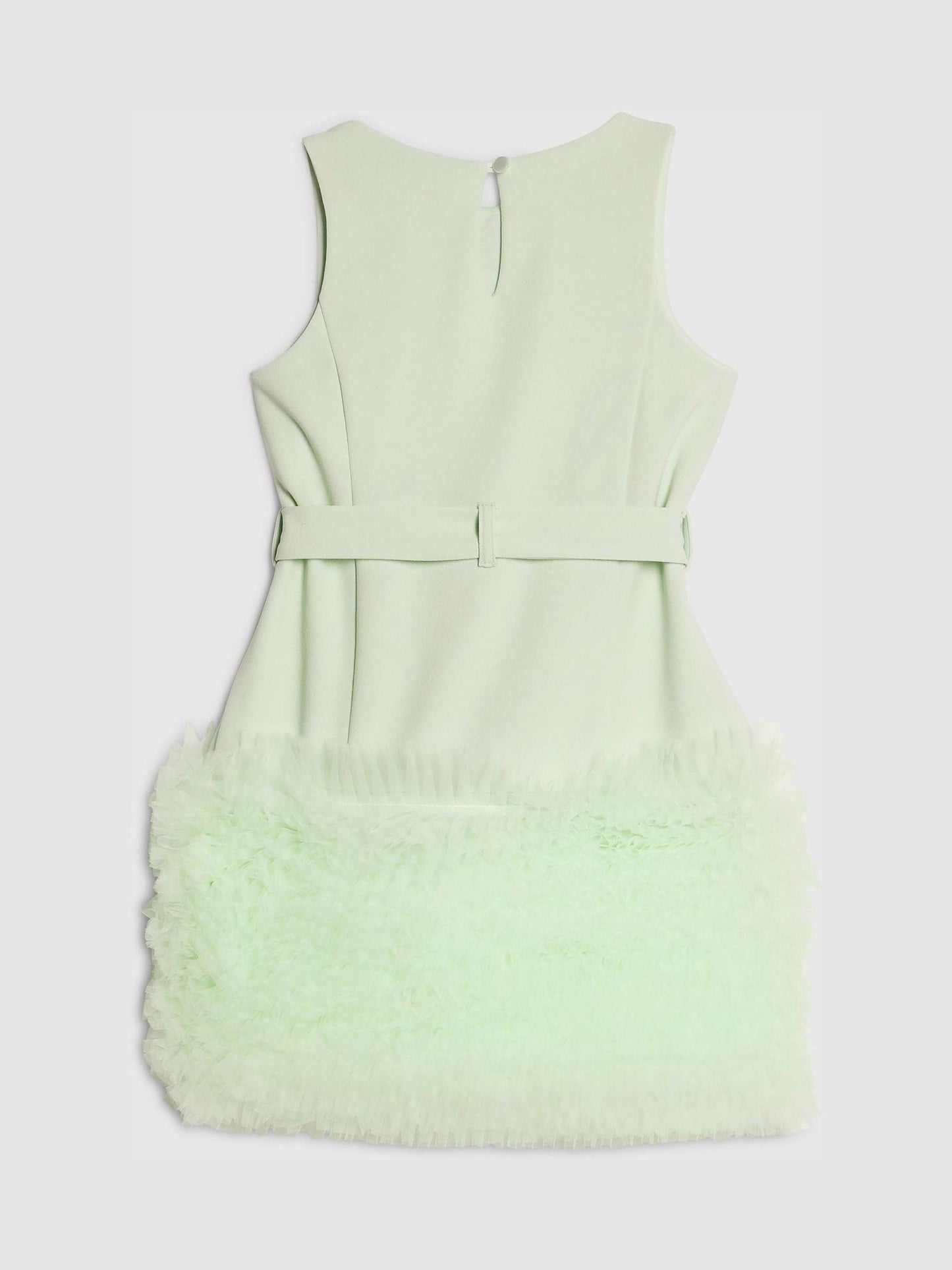 River Island Green 3D Organza Hem Dress image 2