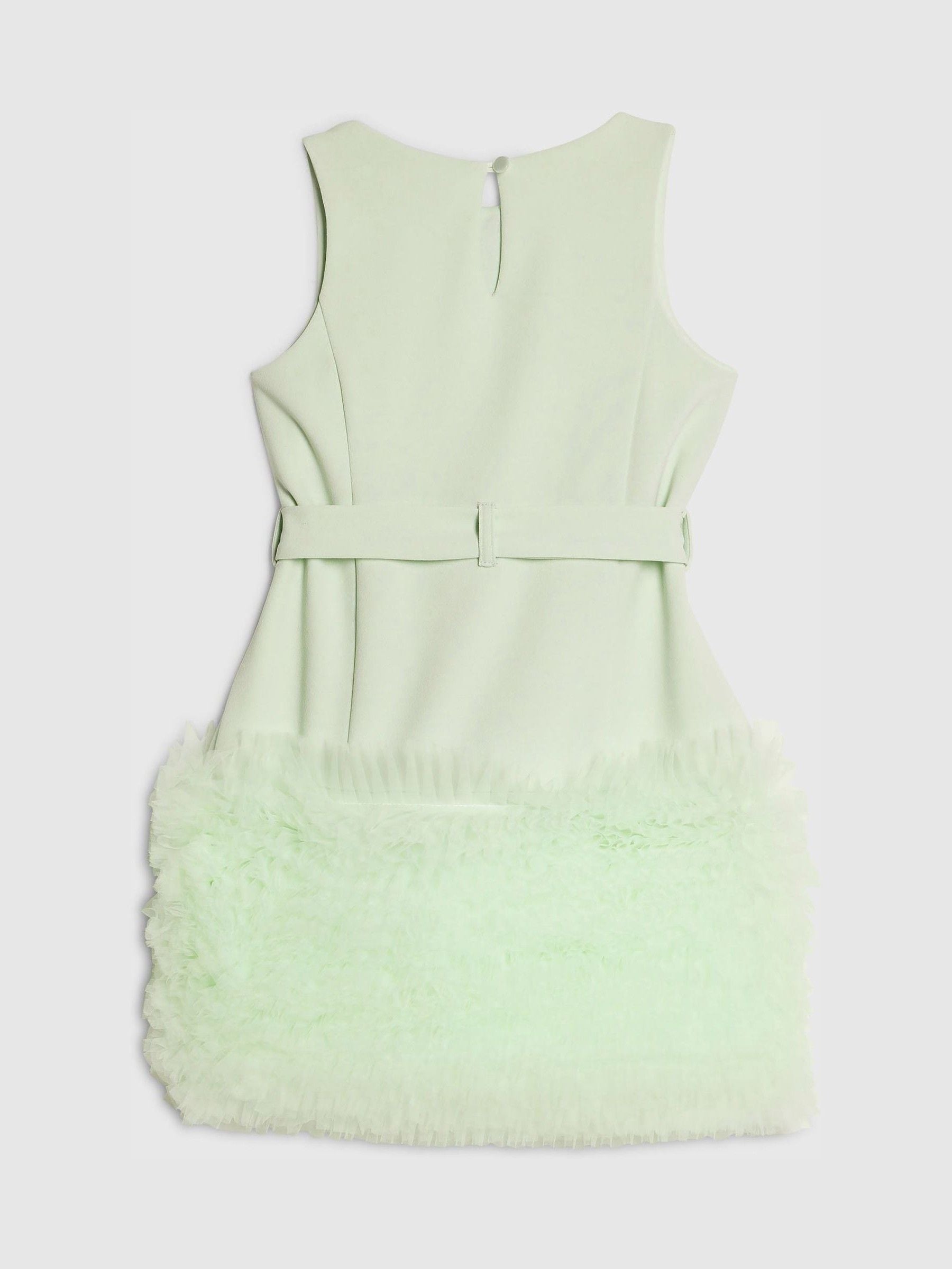 River Island Green 3D Organza Hem Dress image 2