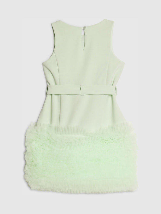 River Island Green 3D Organza Hem Dress image 2