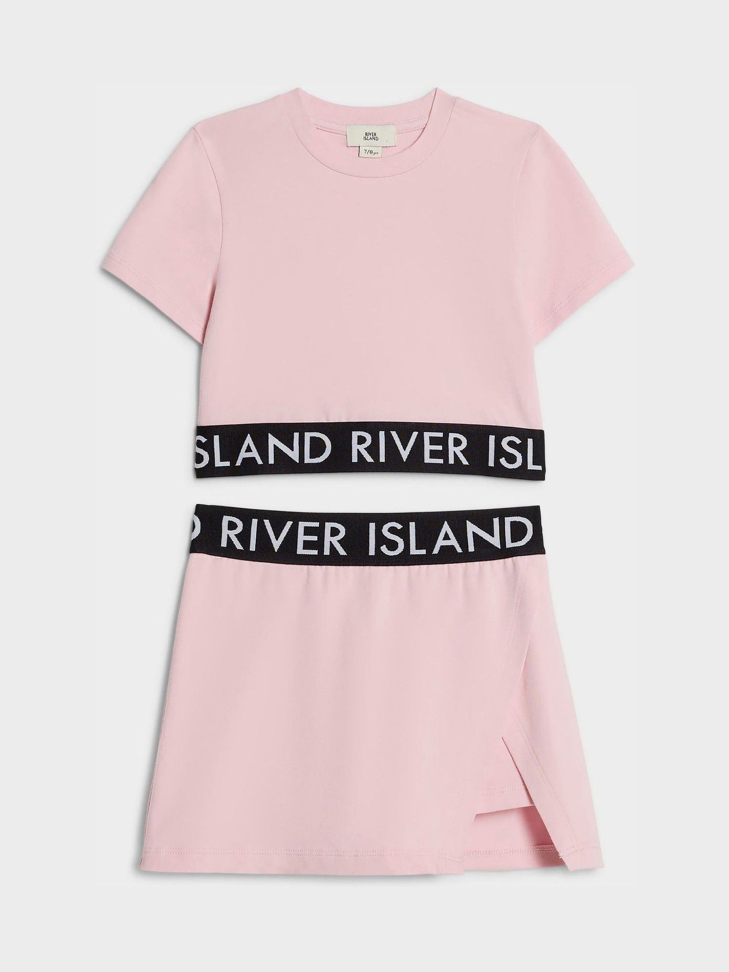 Dsiney Kidz - River Island Pink Logo T-Shirt & Skort Set image 1